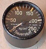 O2-Flugzeug-Manometer - modifiziert zum Finimeter